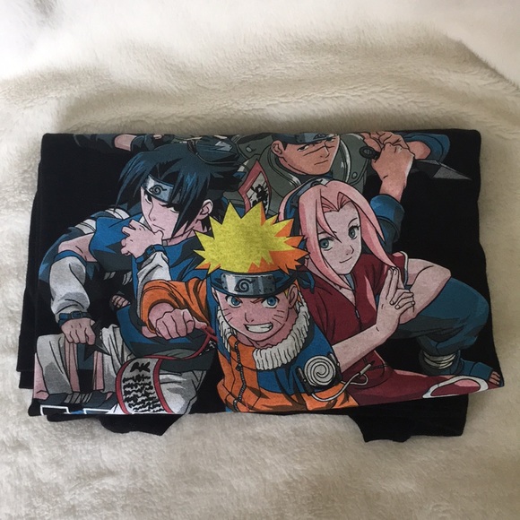 NWT Naruto Black T-Shirt with Vibrant Graphics 2XL (50/52) - Picture 5 of 5